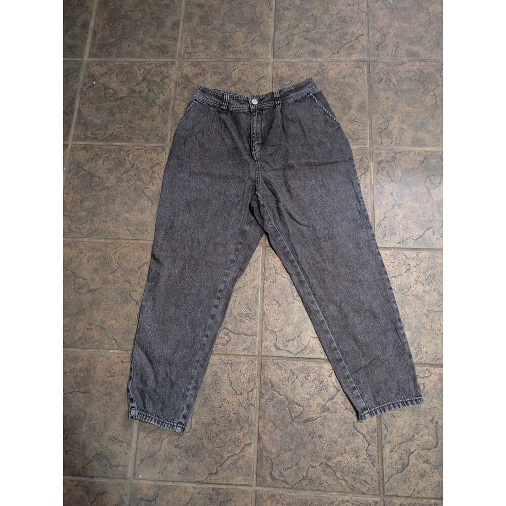 Who What Wear Black Jeans with Pleated Front - Size 12